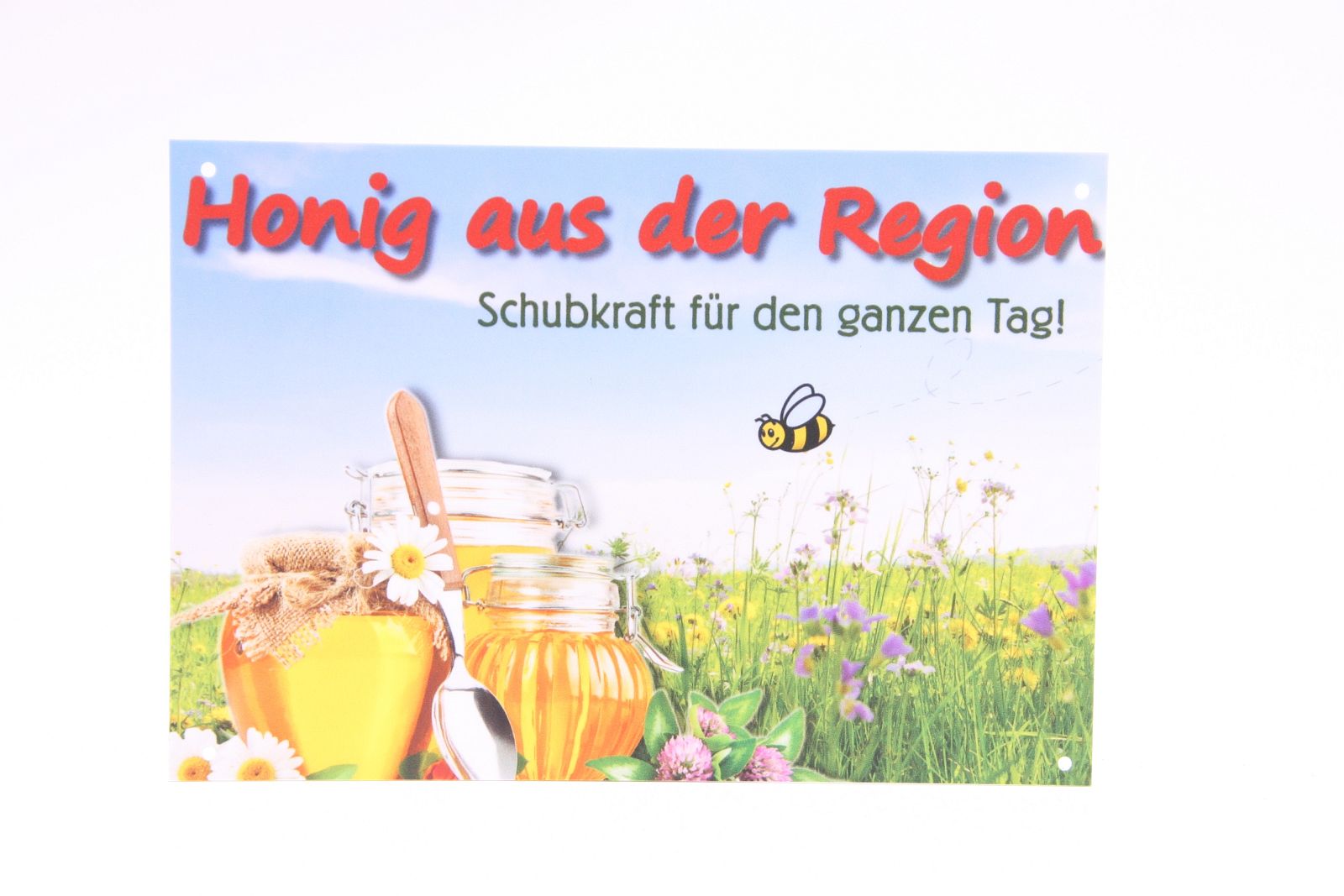 Honigwerbeschild "Honig aus der Region" 21 x 14,5 cm