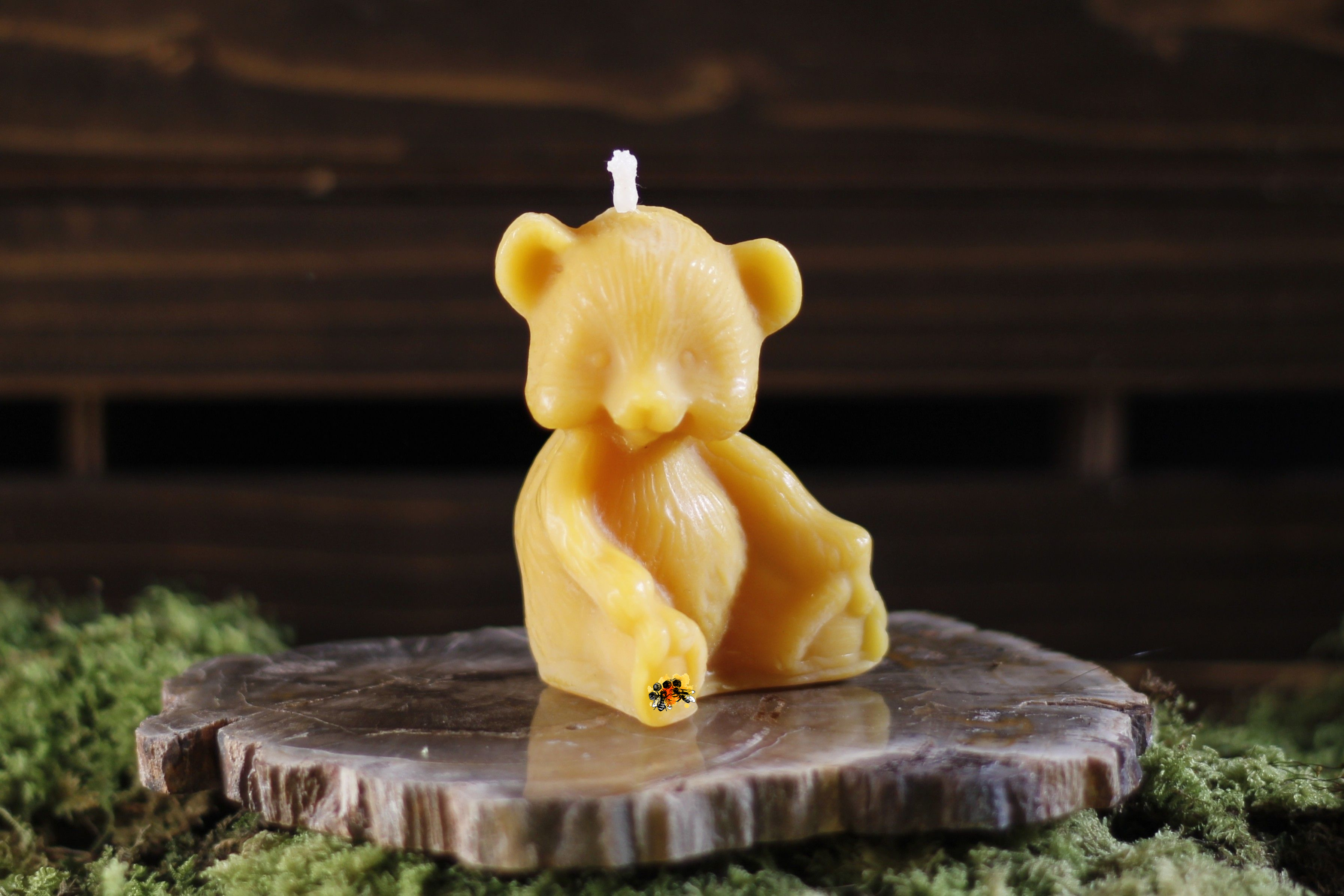 Bär "Bruno" Bienenwachskerze