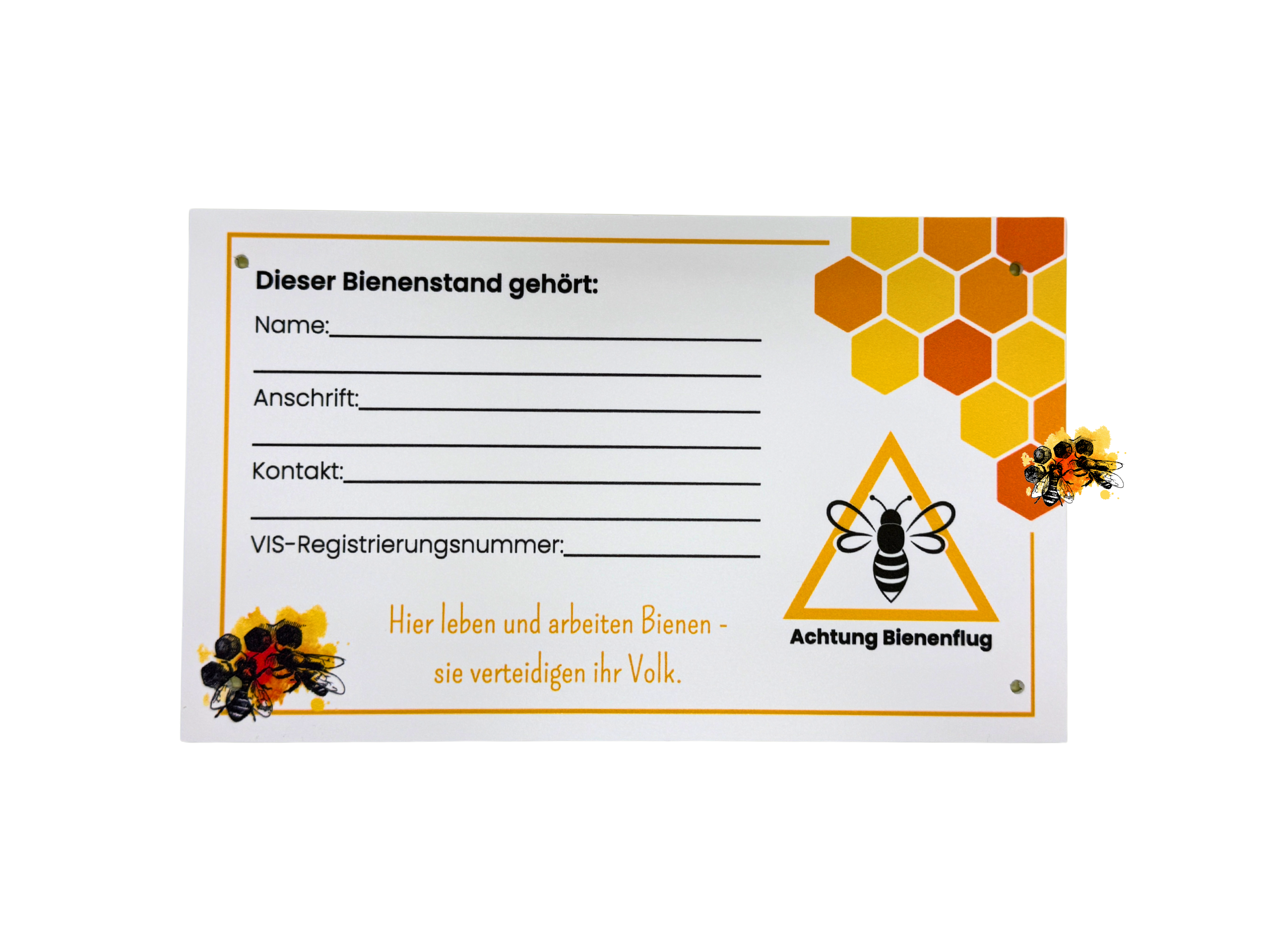VIS Tafel "Achtung Bienenflug"