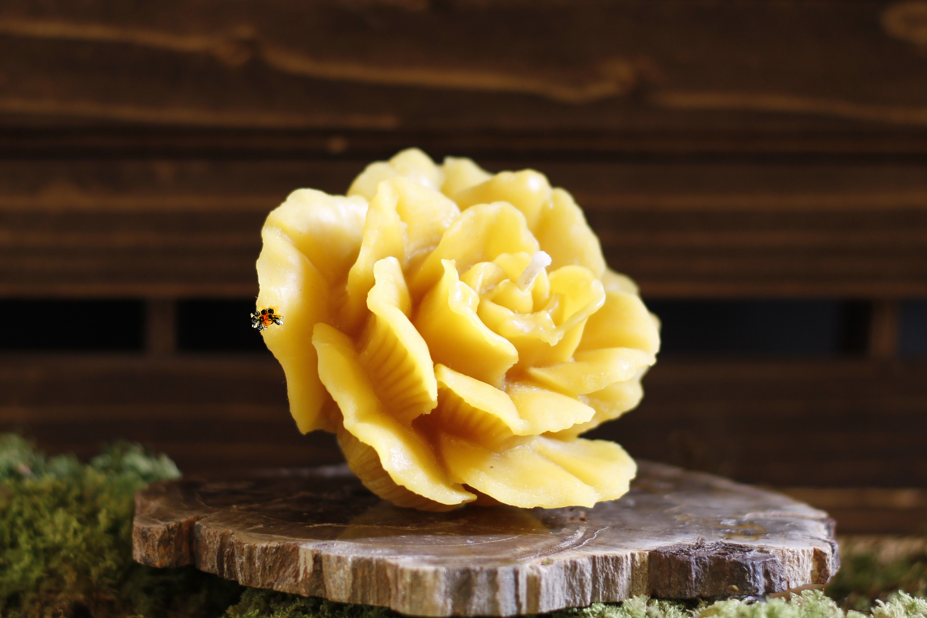 Blüte "Klara" Bienenwachskerze