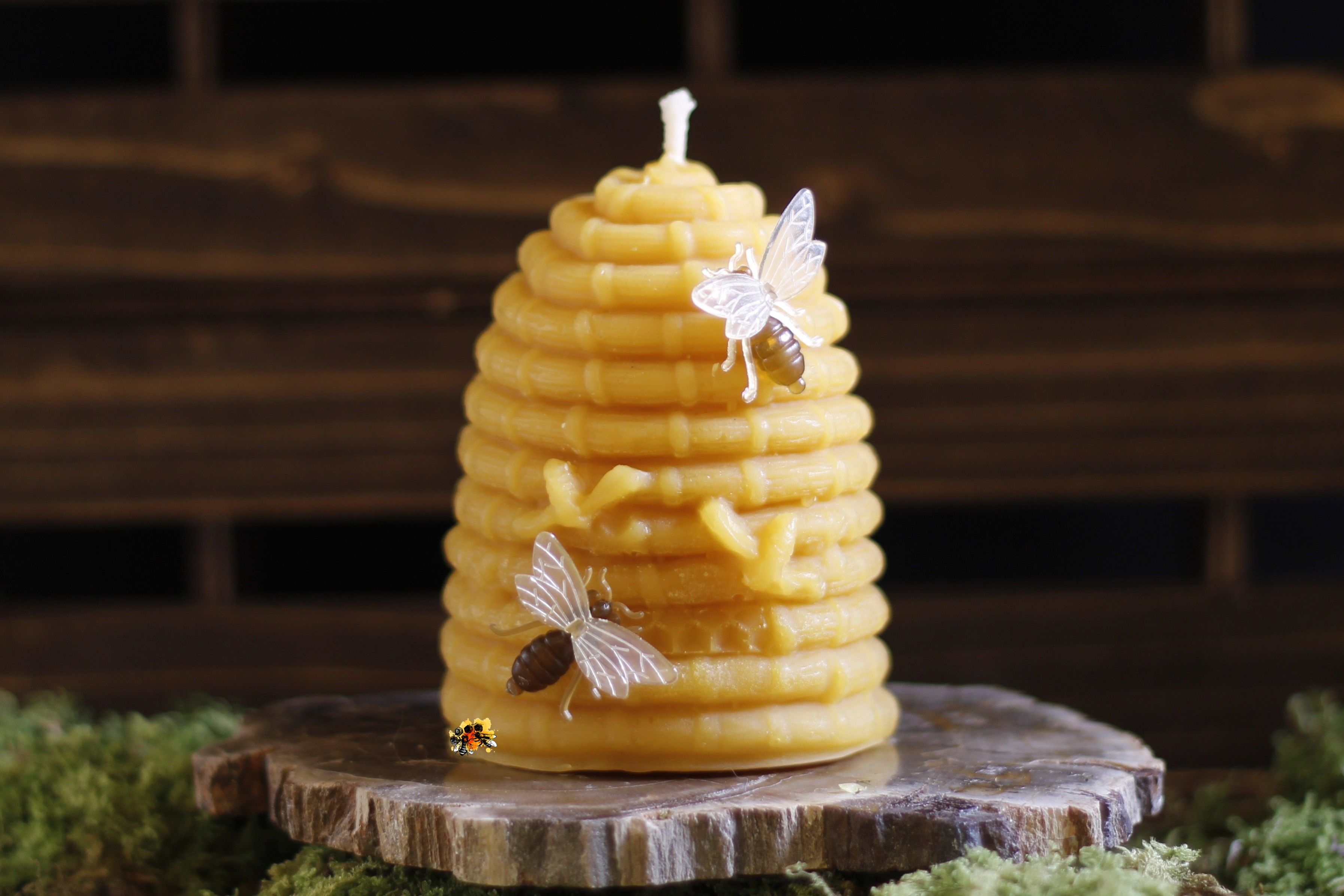 Bienenkorb "Alpenblick" Bienenwachskerze