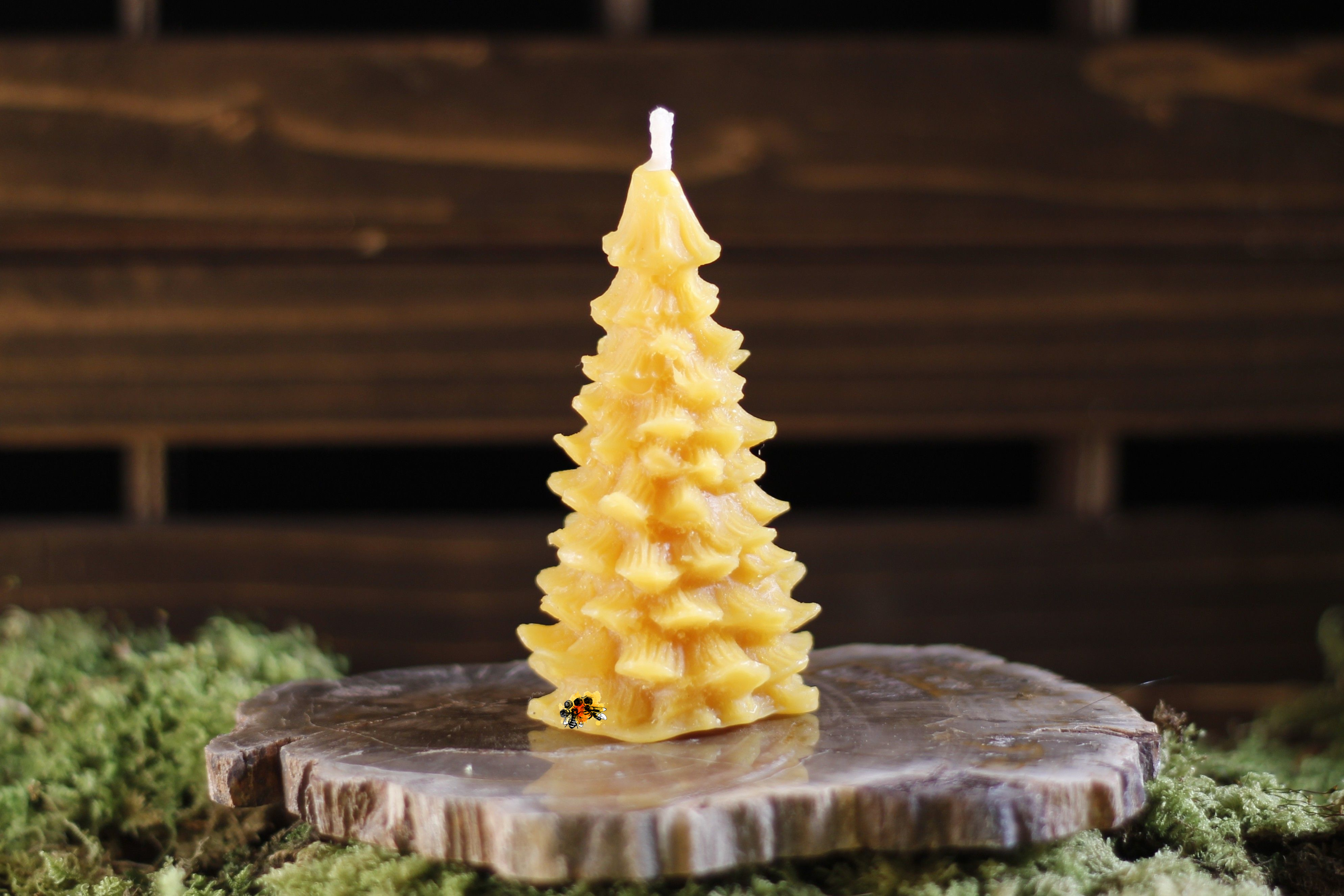 Baum "Immergrün" Bienenwachskerze