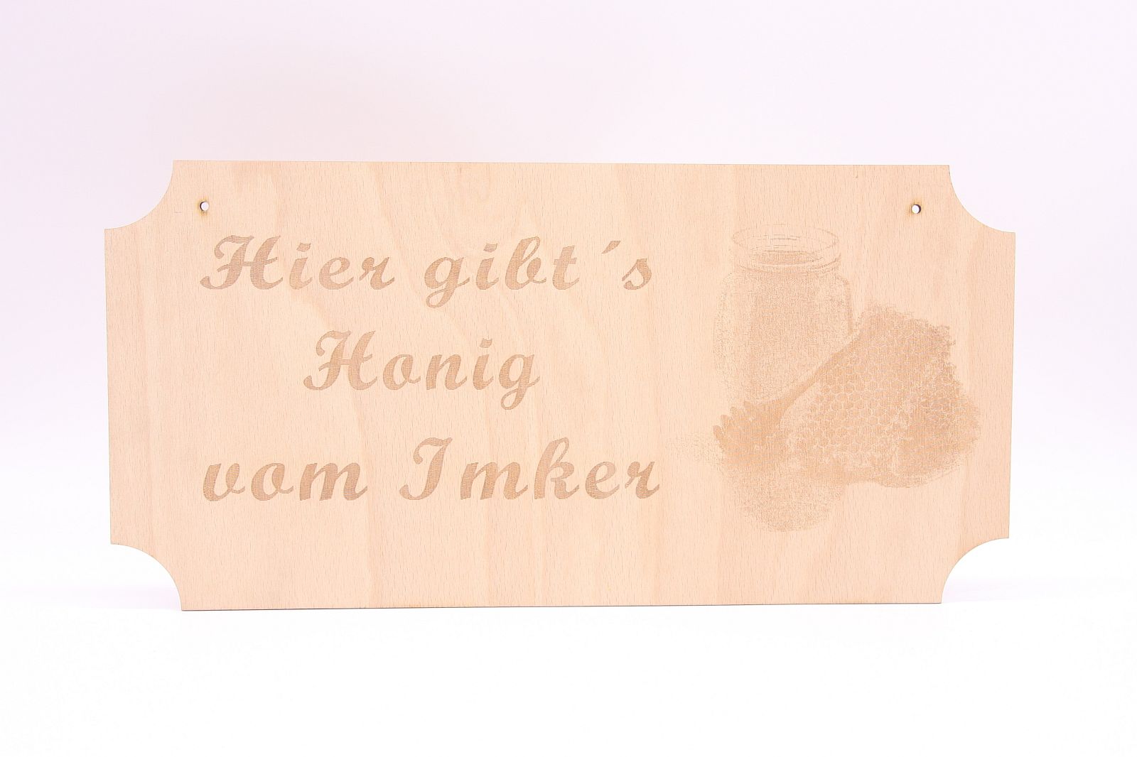 Honigwerbeschild  "Hier gibt's Honig vom Imker" Holz