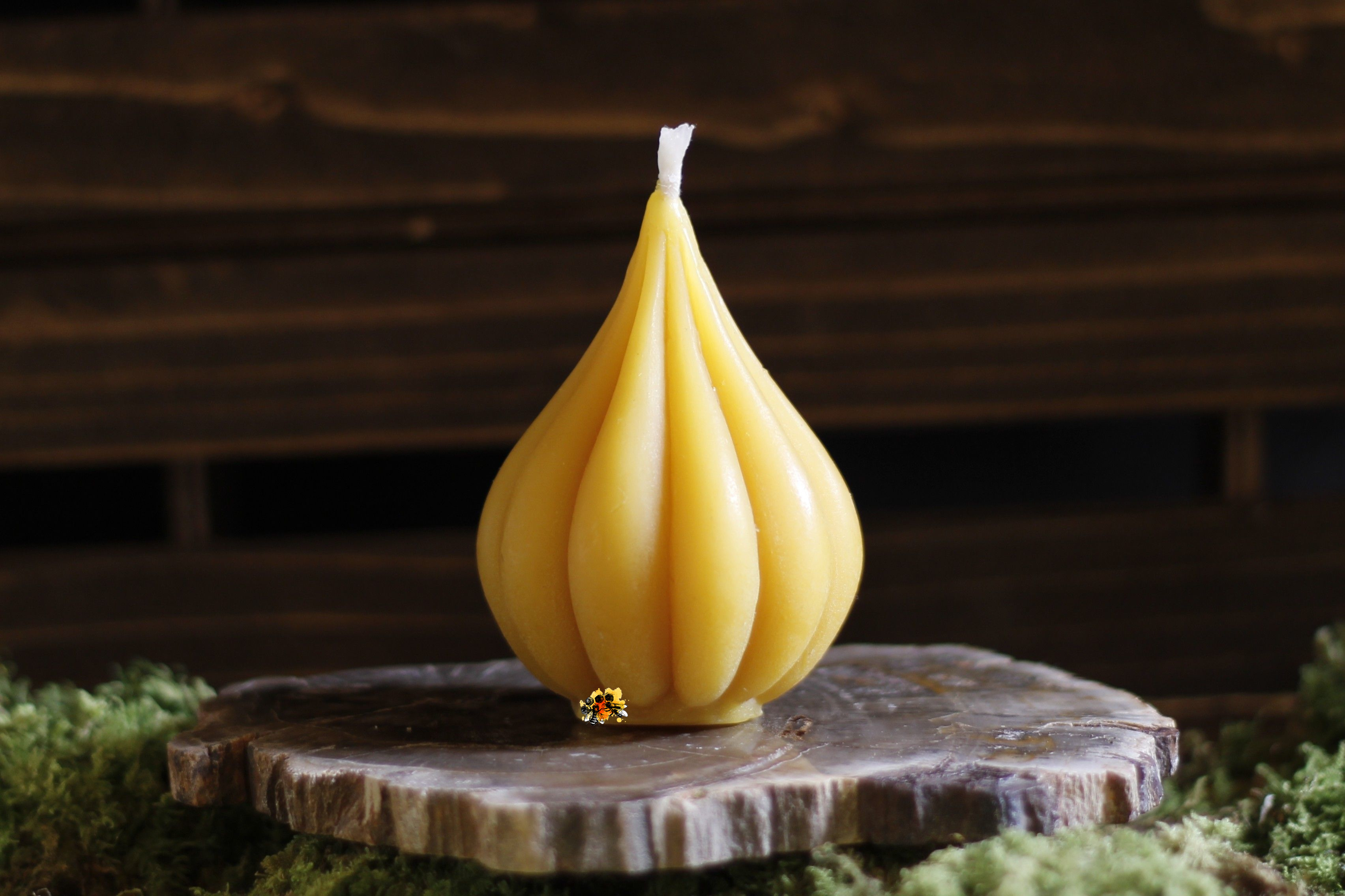 Flamme "Lichttropfen" Gr. 1 Bienenwachskerze