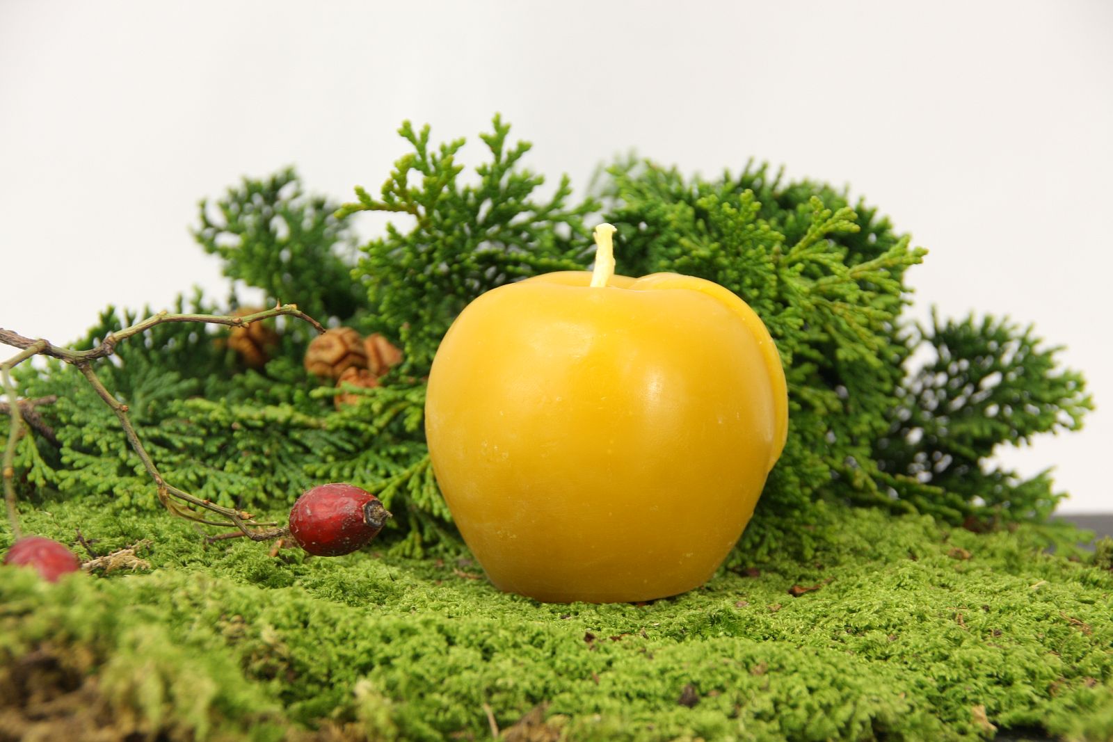 Apfel, Bienenwachskerze