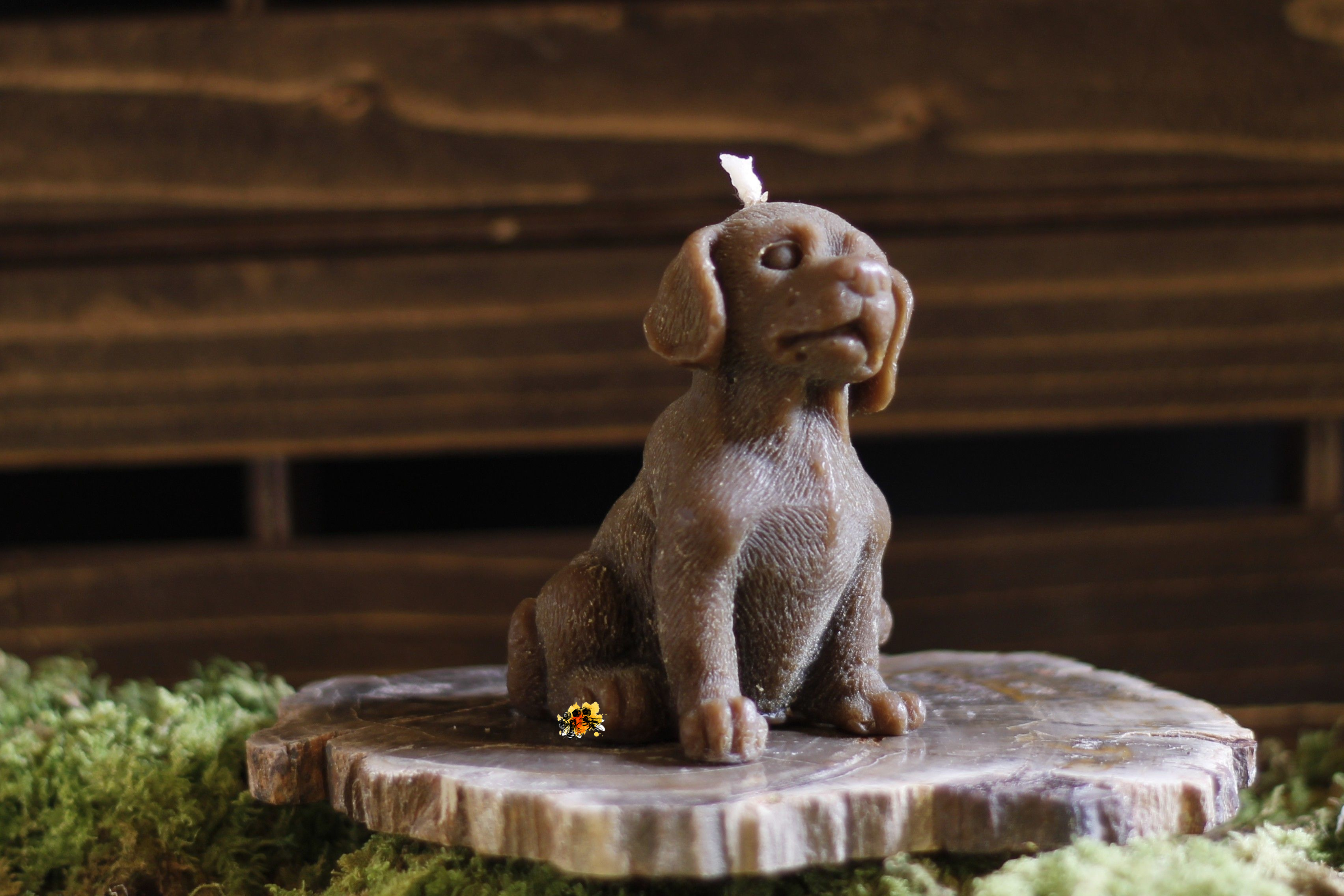 Hund "Labrador Lucky braun" Bienenwachskerze
