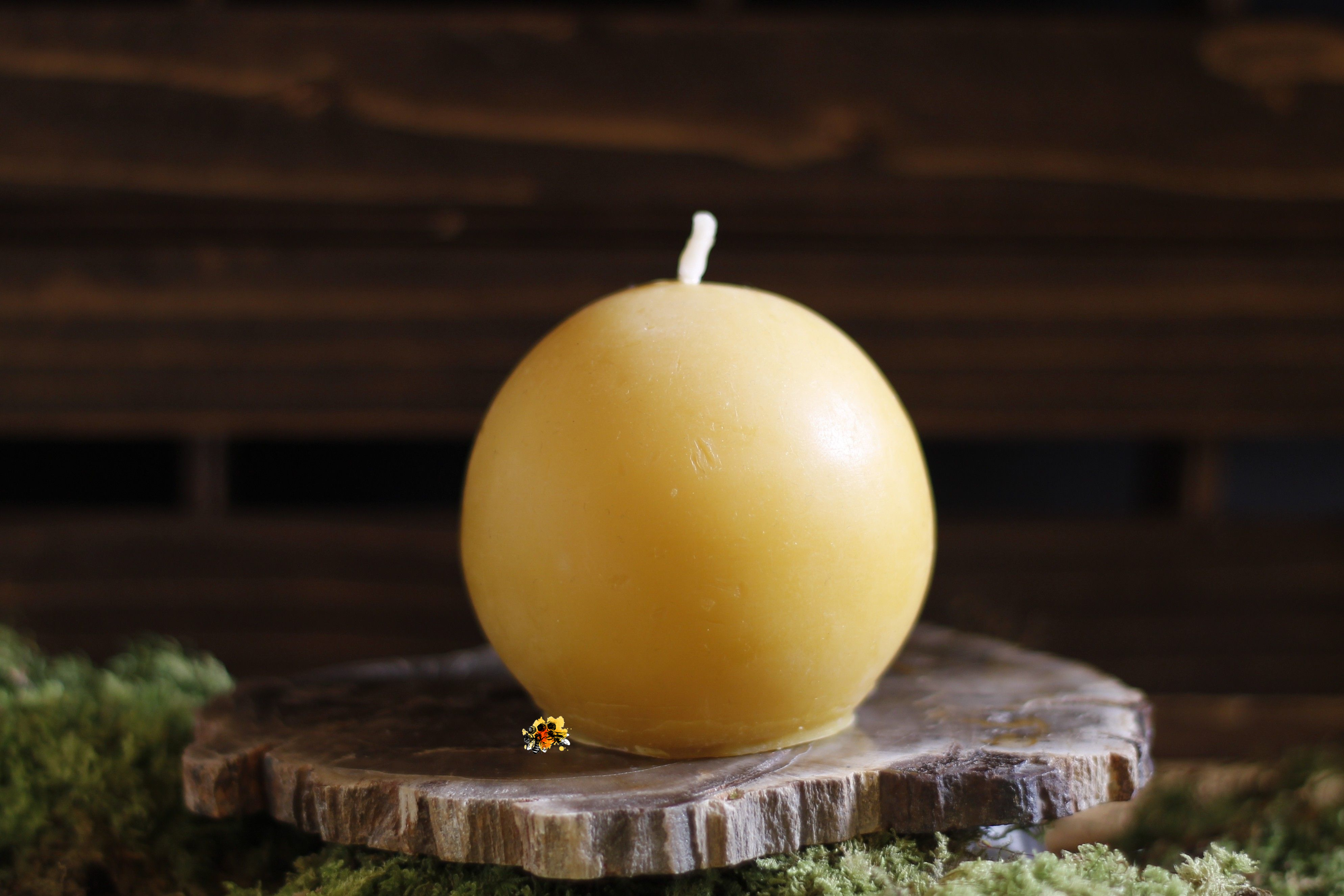Kugel "Runde Sache" Bienenwachskerze