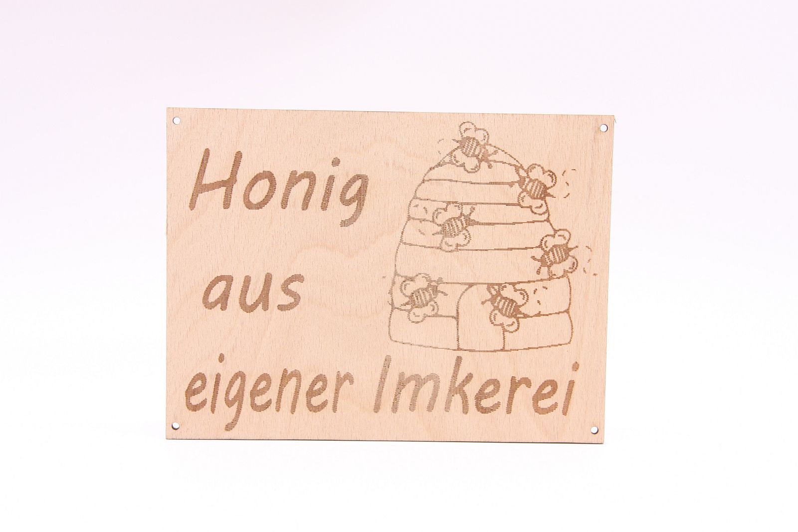 Honigwerbeschild "Honig aus eigener Imkerei" 20 x 15 cm Holz