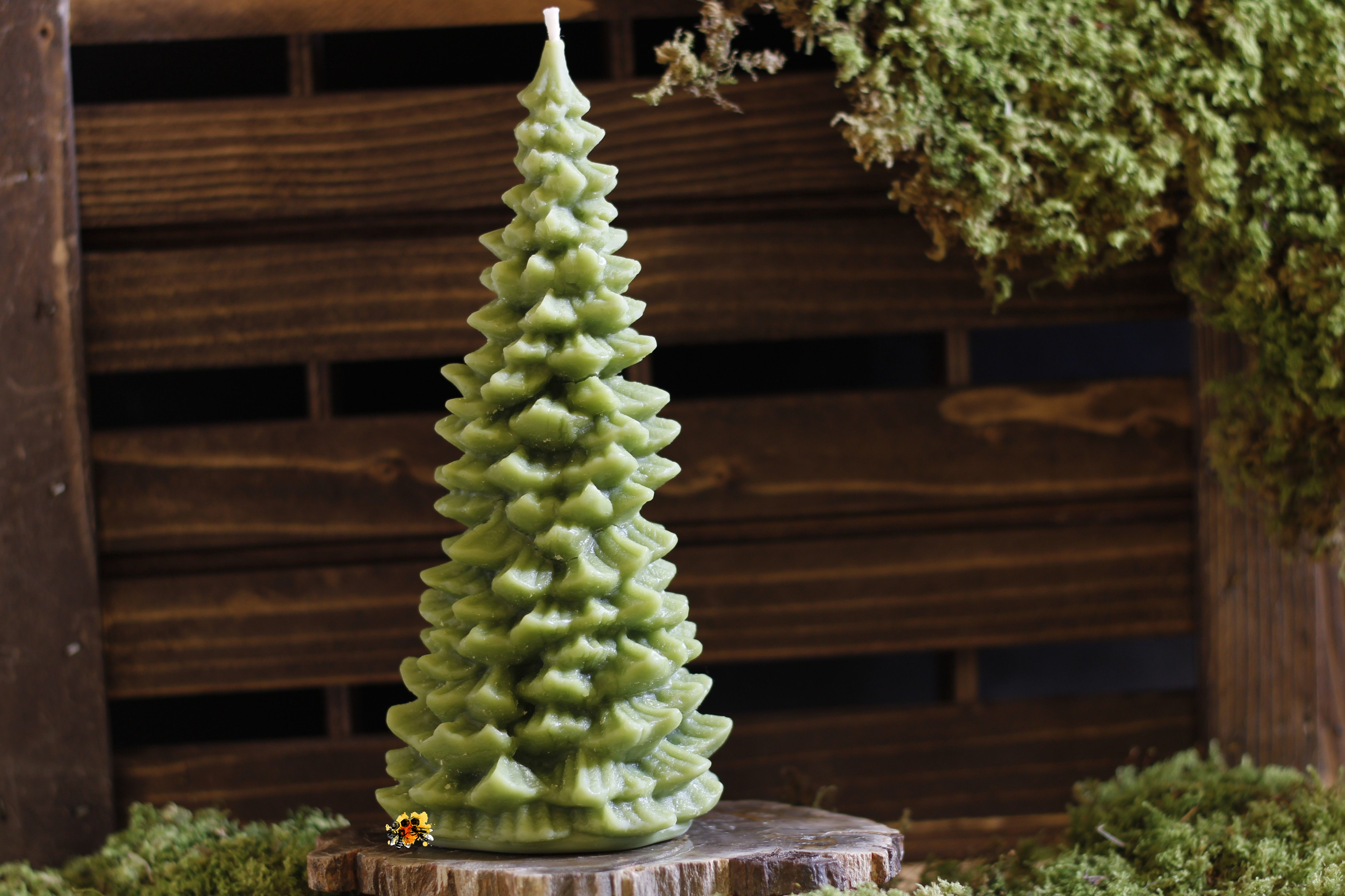 Baum "Tannenbaum" Gr. 2 Bienenwachskerze grün