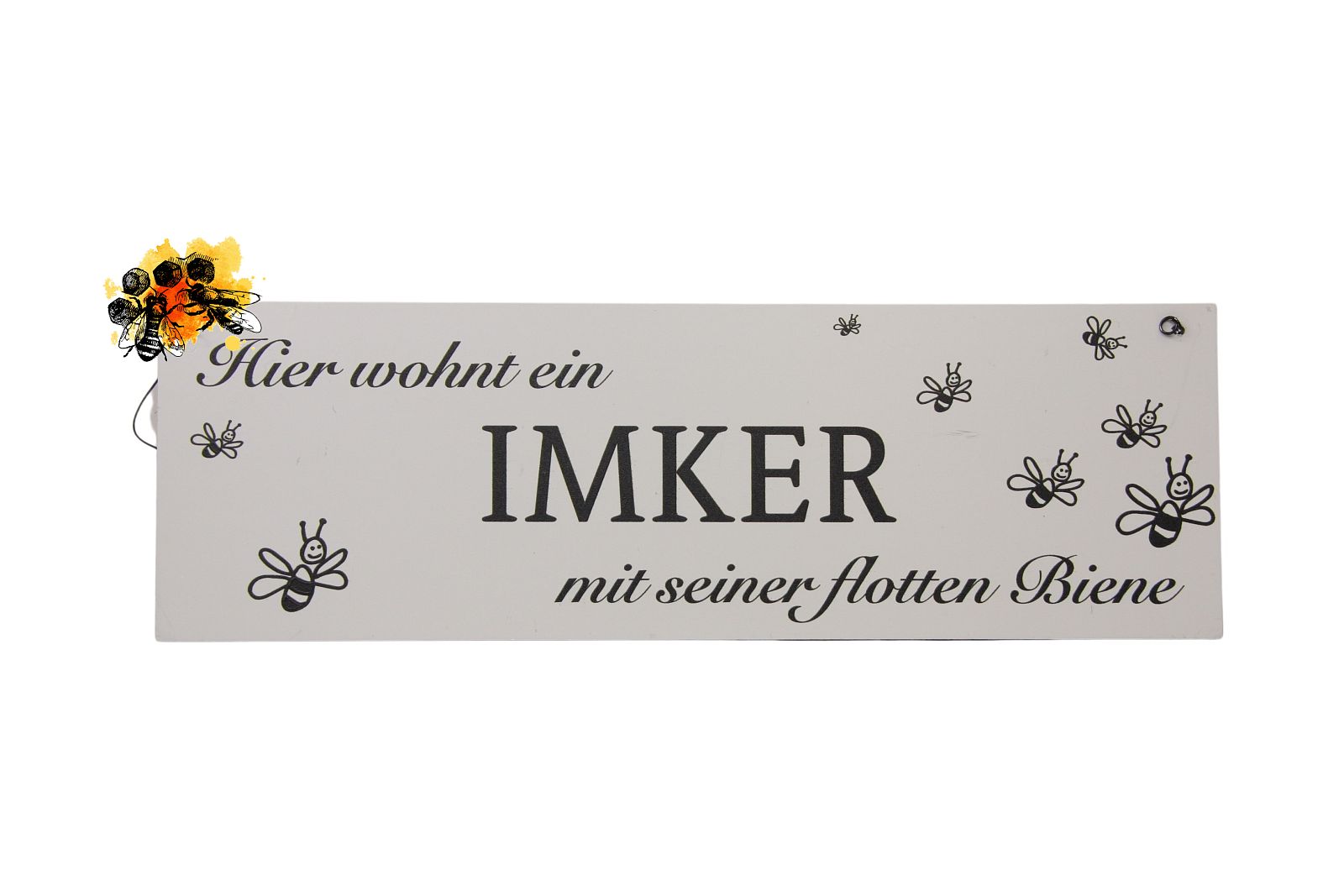 Dekoschild "Hier wohnt ein Imker" V2