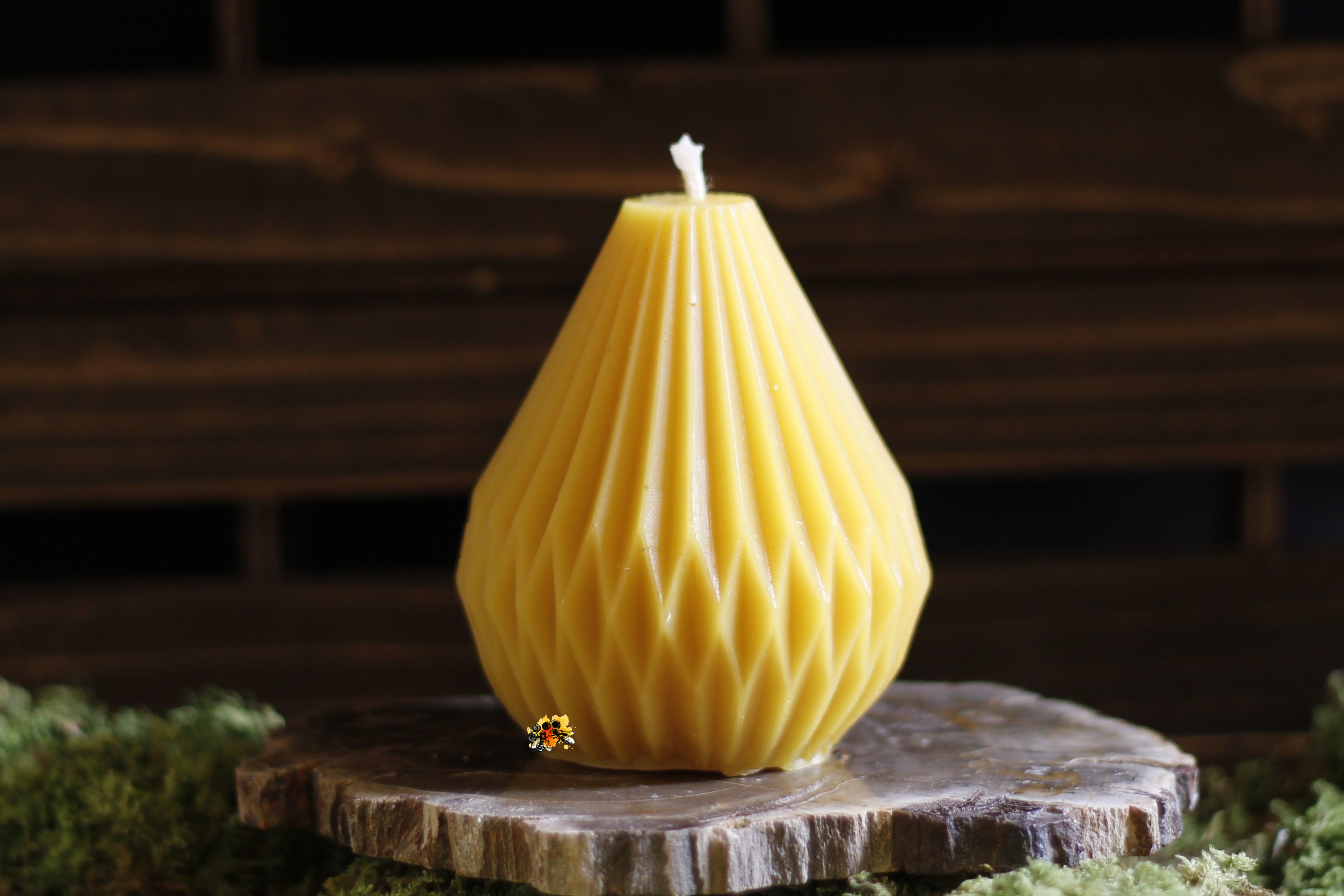 Flamme "Ruhepol" Bienenwachskerze