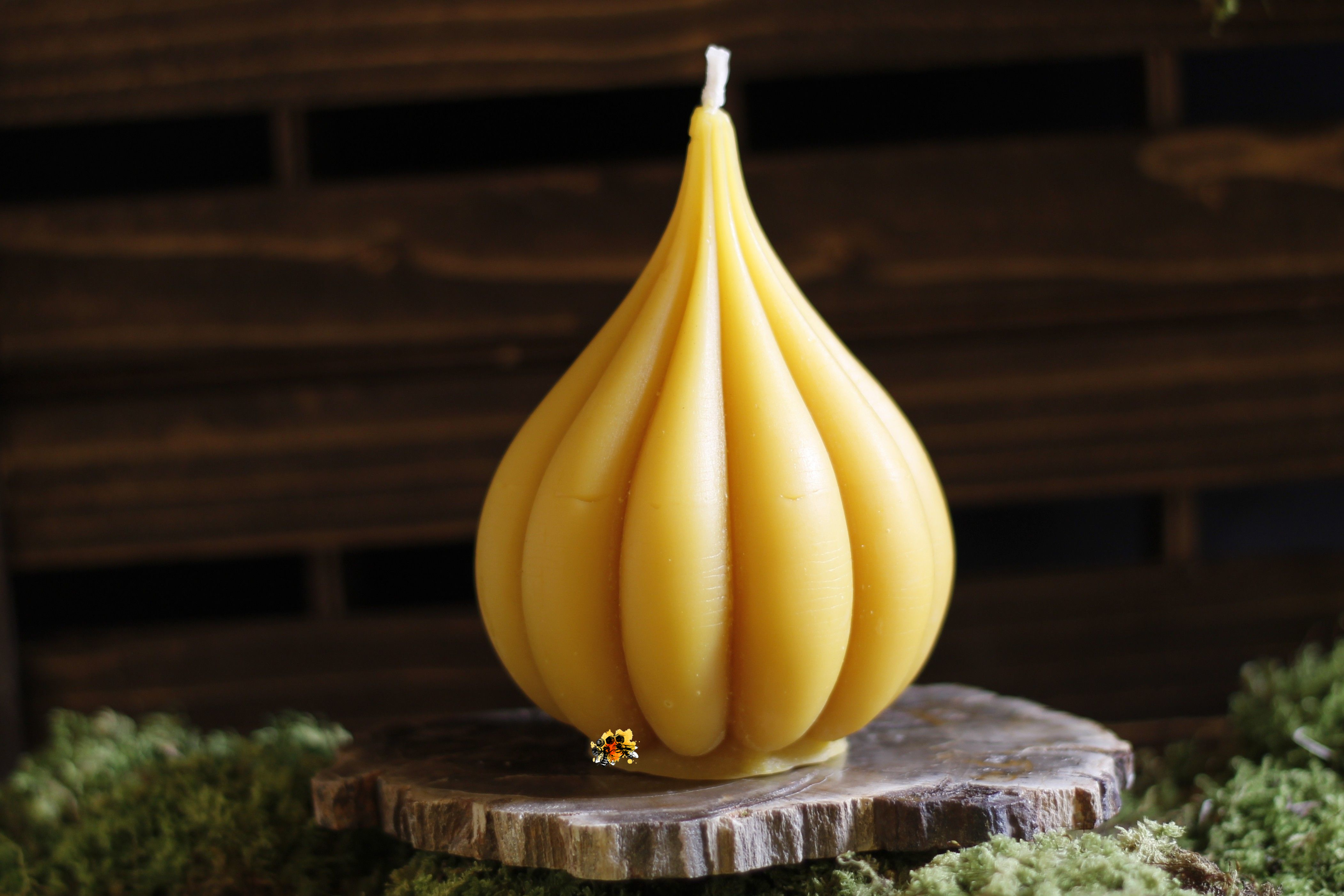 Flamme "Lichttropfen" Gr. 2 Bienenwachskerze