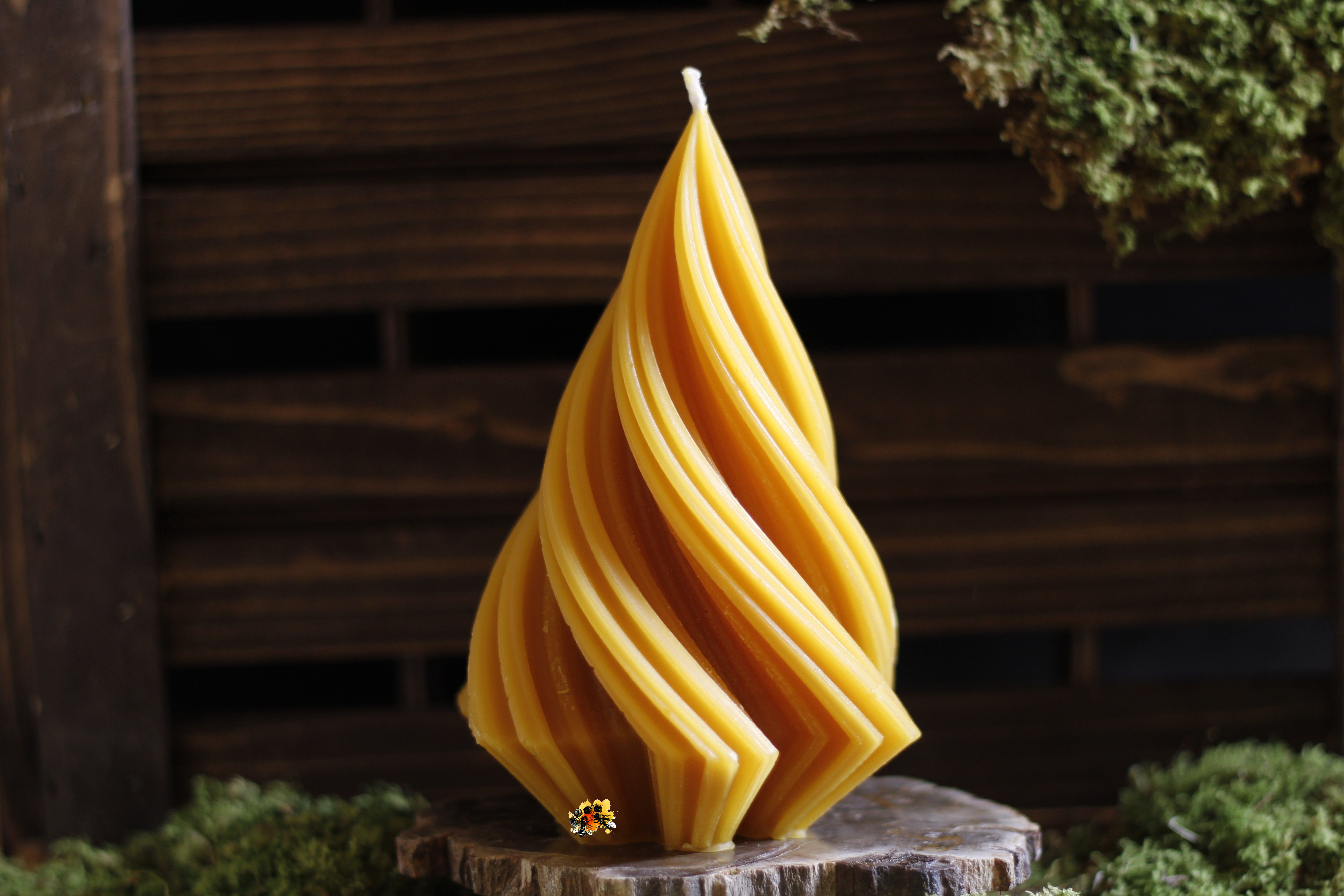 Flamme "Wirbelwind" Gr. 3 Bienenwachskerze