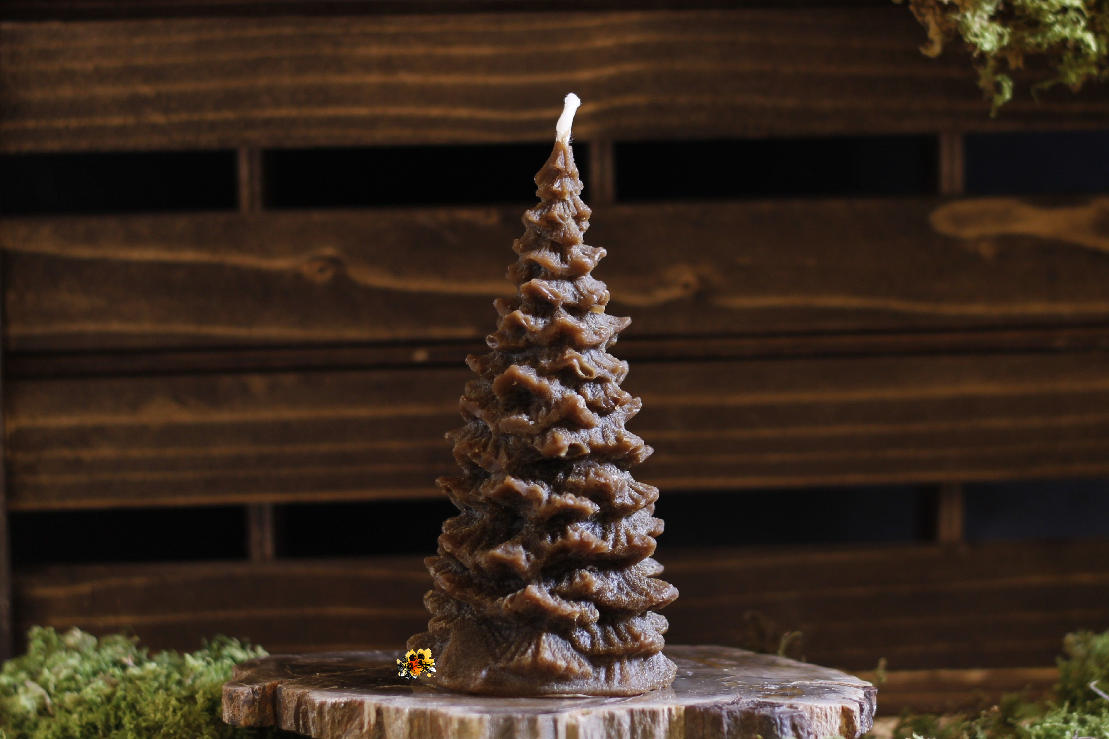 Baum "Tannenbaum" Gr. 1 Bienenwachskerze braun